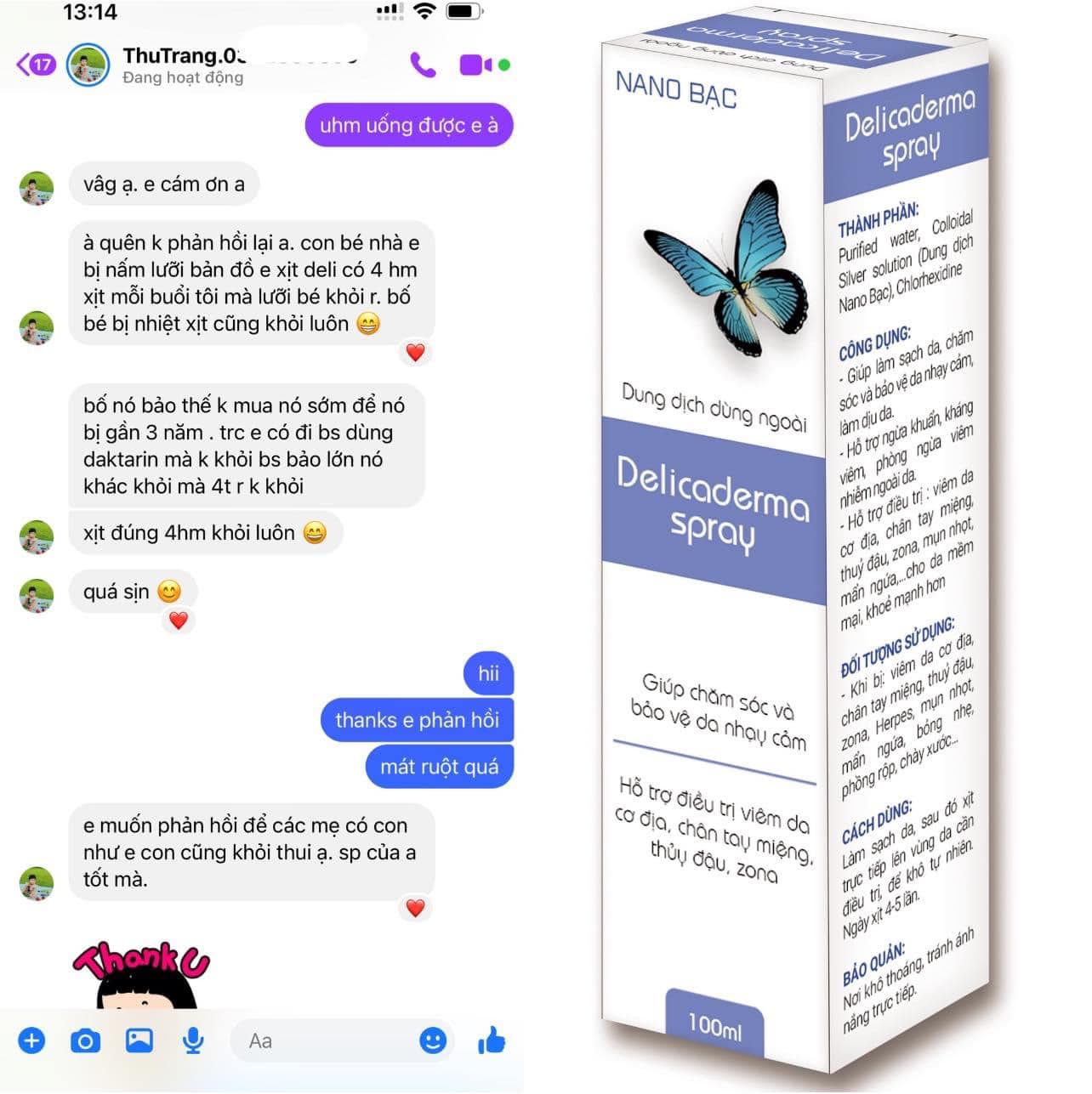 Viêm lưỡi bản đồ ở trẻ dùng xịt deli