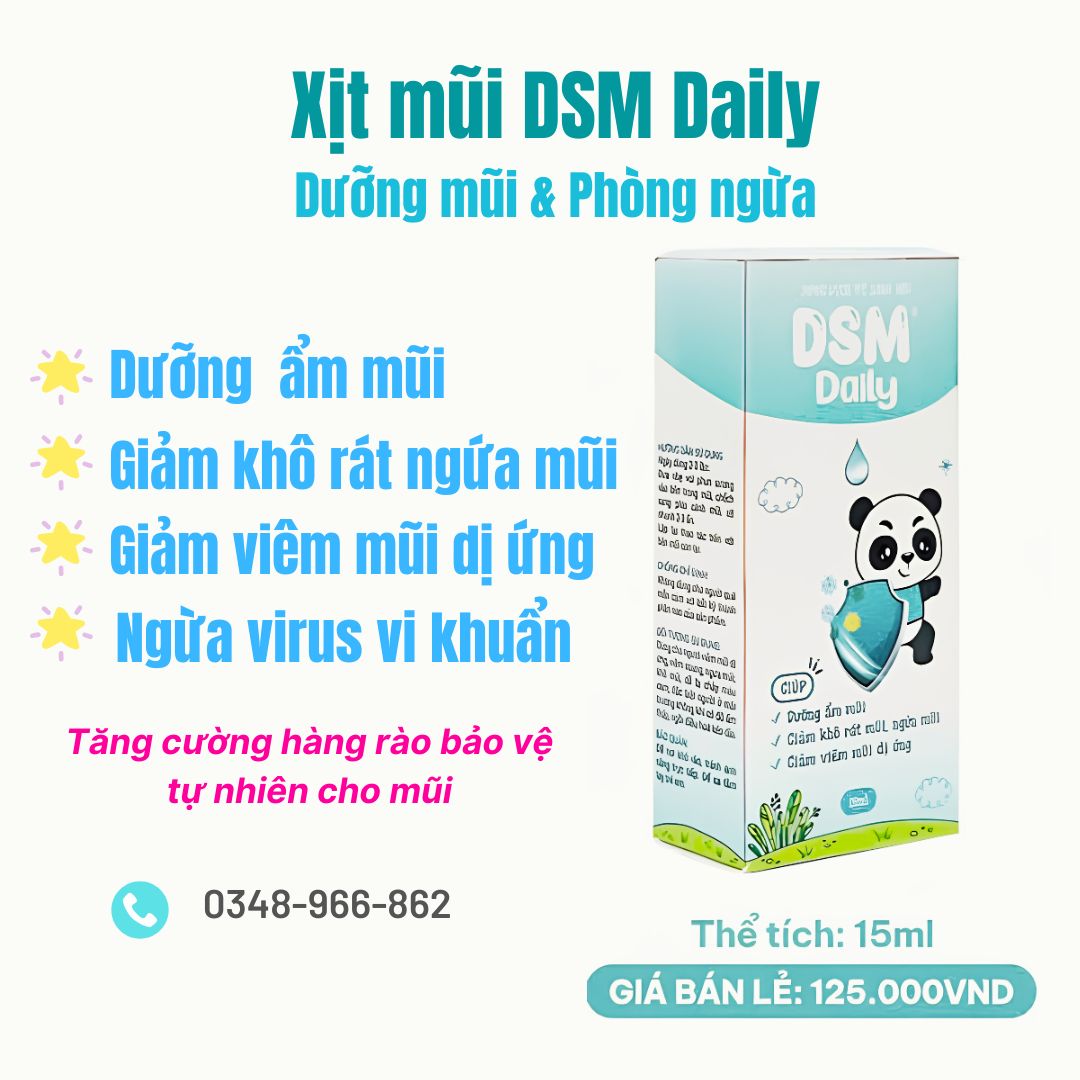 Xịt mũi DSM Daily dưỡng mũi phòng ngừa viêm mũi dị ứng