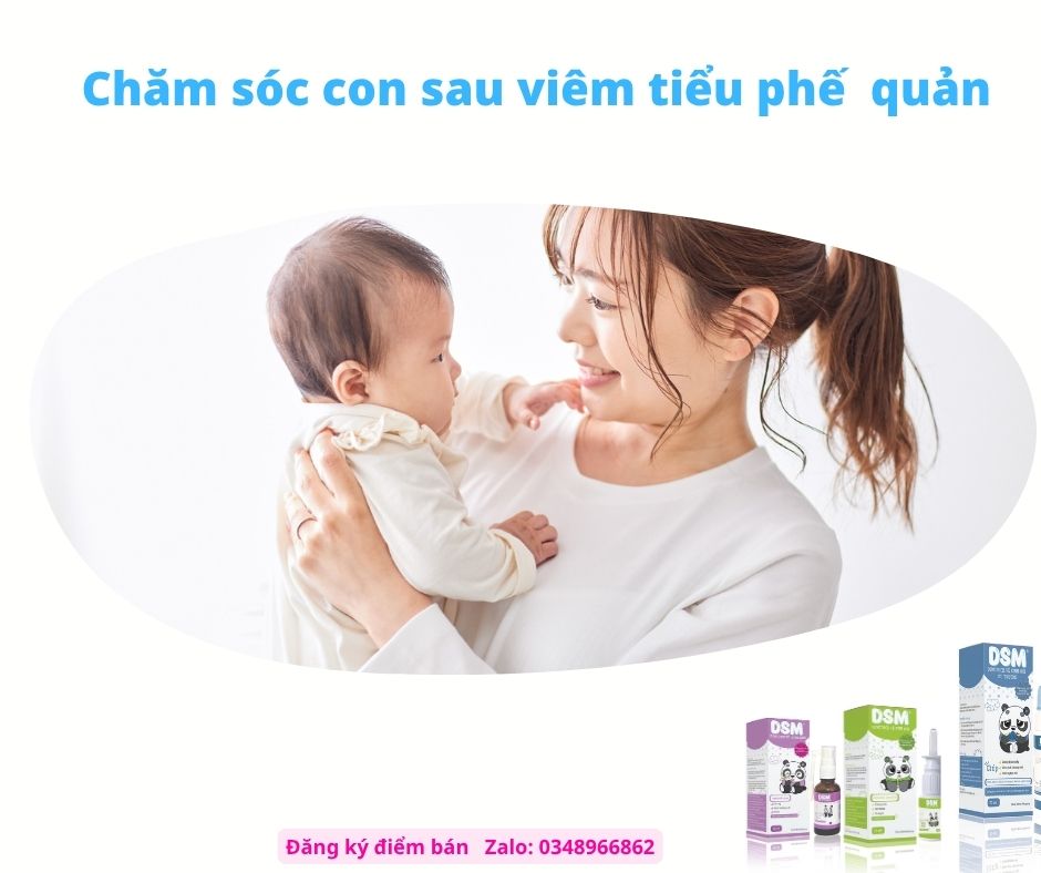chăm sóc con sau viêm tiểu phế quản